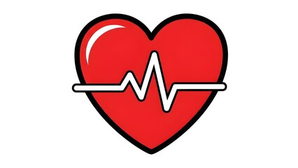 heart and heartbeat symbol