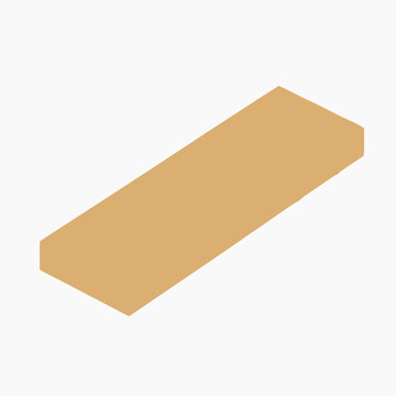 Isolated Wooden Plank Vector Icon