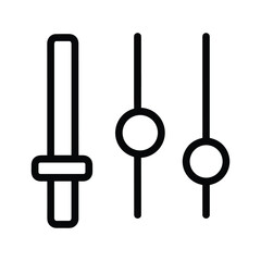 Audio mixer equalizer control settings interface element vector