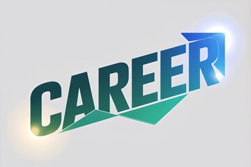 The word CAREER is depicted with an upward-pointing arrow graphic, symbolizing professional growth and advancement in one's job.