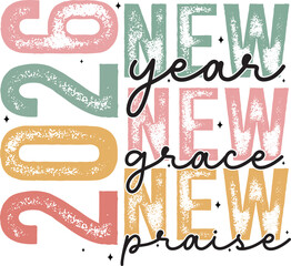 Happy New Year 2026 svg design cut files  