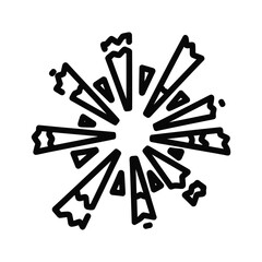 Abstract Radial Burst Outline Icon