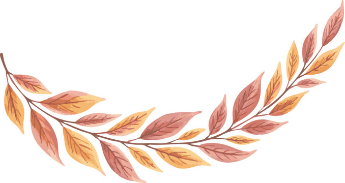 Vector illustration of swirling autumn leaves blowing in the wind, featuring seasonal fall foliage in a natural decorative black silhouette design