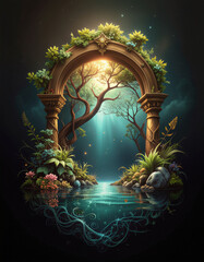 fantasy gothic temple folly