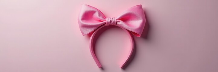 A festive pink ribbon headband accessory for a touch of whimsy to any outfit, perfect for parties, events, or costume play , party, play