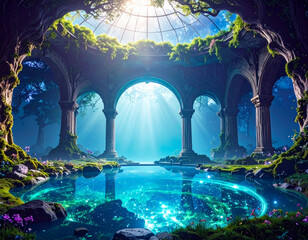 fantasy gothic temple folly