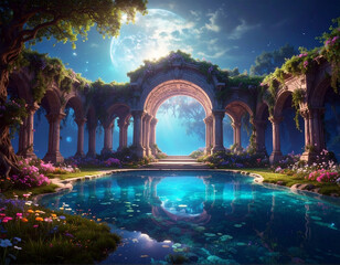 fantasy gothic temple folly