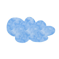 Decorative blue clouds. Vector graphics.