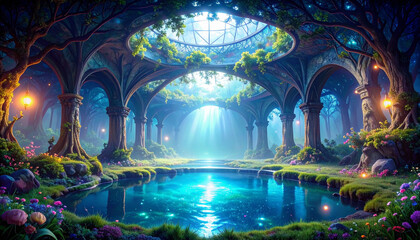 fantasy gothic temple folly