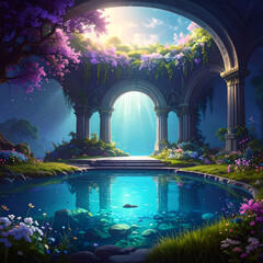 fantasy gothic temple folly