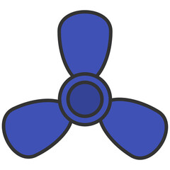 blue propeller icon