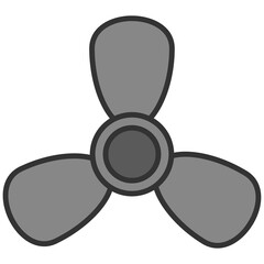 black propeller icon