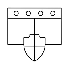 Internet Shield Vector Illustration On Transparent Background