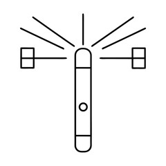 Laser Pointer Device Vector Illustration On Transparent Background