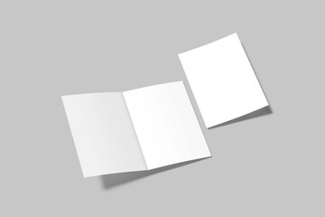 Bifold Mockup Design Blank 3D