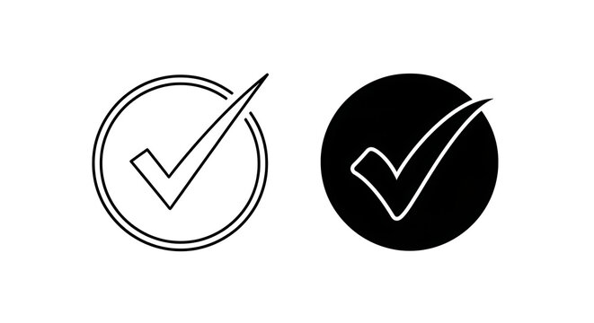 Check mark icons vector illustration for graphic design and presentations