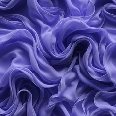 Obraz premium Purple folds and ruffles of airy chiffon or satin flowing fabric. Design background template for advertising cosmetics, perfumes, and fabric designs in a romantic style.