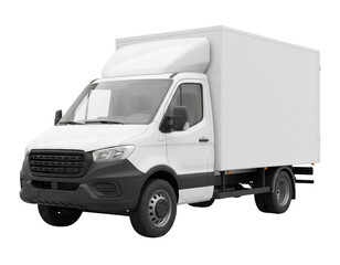 White Cargo Box Truck for Commercial Logistics and Delivery Services