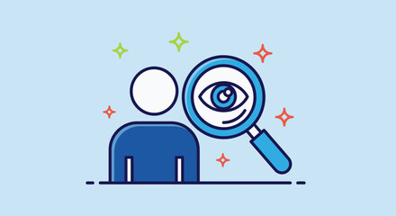 Find talent search hiring recruitment human resources employee job applicant magnifying glass eye icon vector