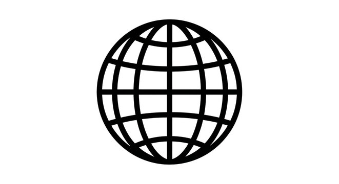 Globe symbol representing global connectivity and communication in digital age