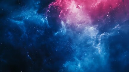 Colorful cosmic nebula with stars and gases.