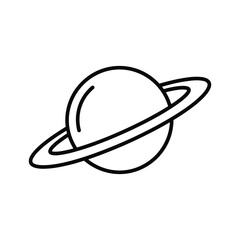 Saturn Planet Outline Icon