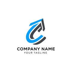 A stylized letter C logo with an upward arrow, representing growth and progress for a company.