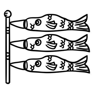 Japan koinobori windsocks stroke