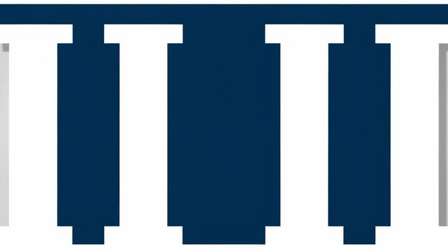 Bank Building Icon with Columns and Pediment.