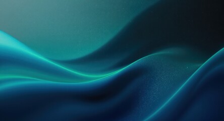 Fototapeta premium Abstract ocean waves rendered in gradients of teal and blue with subtle textures