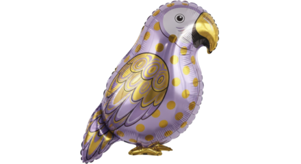 Whimsical Purple Polka Dot Parrot Balloon - Festive Party Decoration