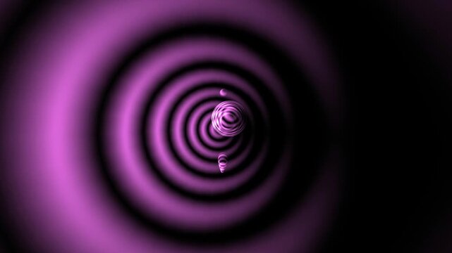 Abstract purple spirals descend into a dark vortex digital illustration
