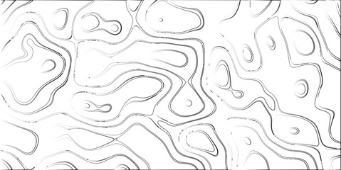Abstract topographic contour lines in grayscale with white highlights on a white background, creating a textured, organic, and flowing pattern for design and backgrounds
