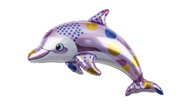 Purple Dolphin Balloon Festive Decoration for Parties and Celebrations, Ready to Float and Delight
