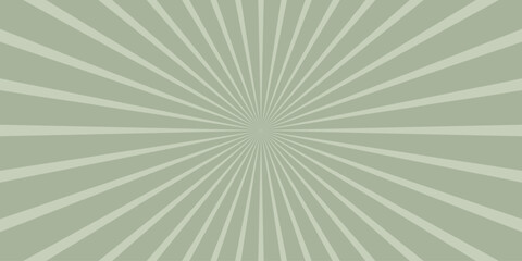 Muted Green Sunburst Background with Concentric Rays Emanating from the Center in a Retro Style Abstract Pattern