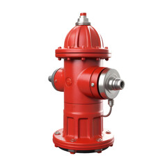 Red fire hydrant isolated on transparent background