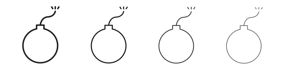 Bomb icon, Set vector logo design templates, © Bsbd