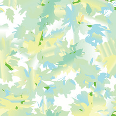 Seamless colorful floral pattern. Hand drawn flowers, herbs, leaves, branches, berries, tulip. Simple cute flat vector elements. Design for textile, cover, wallpaper