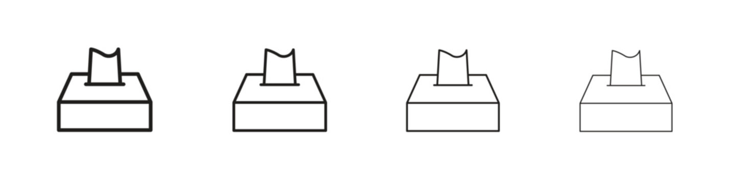 Box tissue icon, Set vector logo design templates,