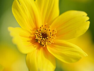 Vibrant yellow flower with intricate center