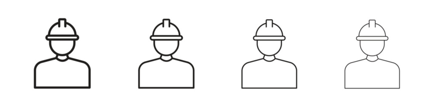 Builder icon, Set vector logo design templates,