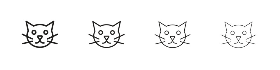 Cat icon, Set vector logo design templates, © Bsbd