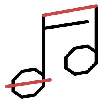 Polygon beam notes stroke