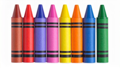 Oversized yellow crayon with orange tip and cartoon ant in graduation cap, playful and educational.
