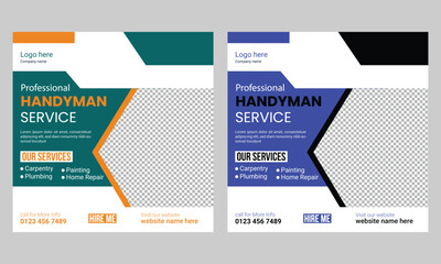handyman services Instagram post banner template