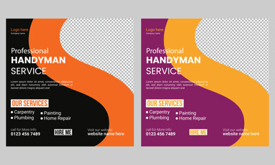 handyman services Instagram post banner template