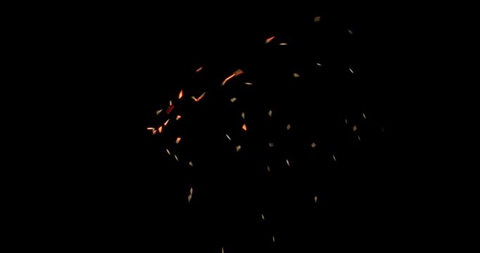 multi bullet shell ejection effect on black background