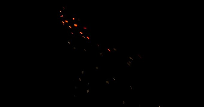 multi bullet shell ejection effect on black background