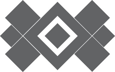 Geometric pattern of gray diamonds and white square outline © BestZone