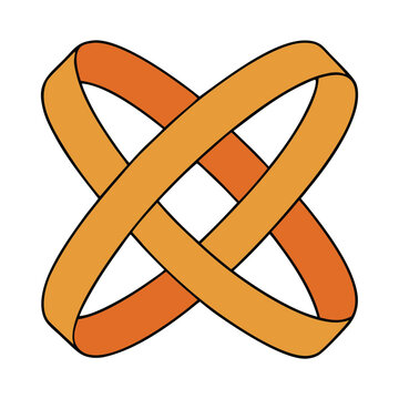 A sleek crossed ring featuring two smoothly intersecting bands that symbolize unity, harmony, and strength. Its minimalist, modern design adds a refined touch to any style.
